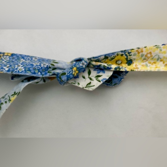 Children’s Yellow & White Check & Floral Apron - Picture 9 of 12